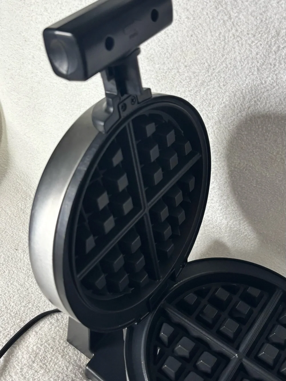 Cuisinart Silver and Black Countertop Waffle Maker
